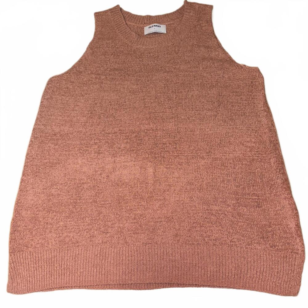Old Navy Women's Sleeveless Knit Sweater Dusty Rose Large NWT Resort Soft Boho
